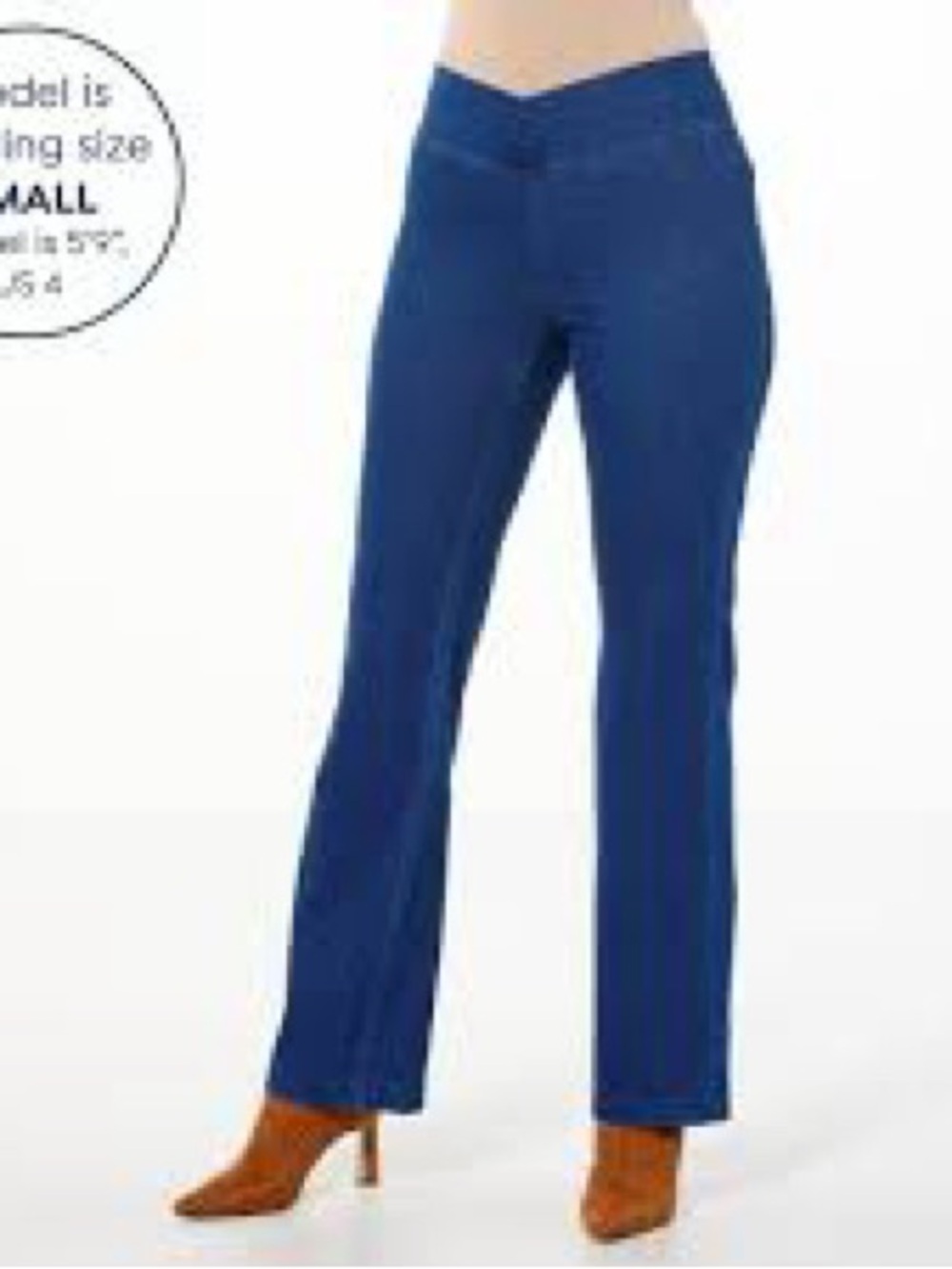 IMAN Women's Blue Jean Boot-Cut Trouser Jeans